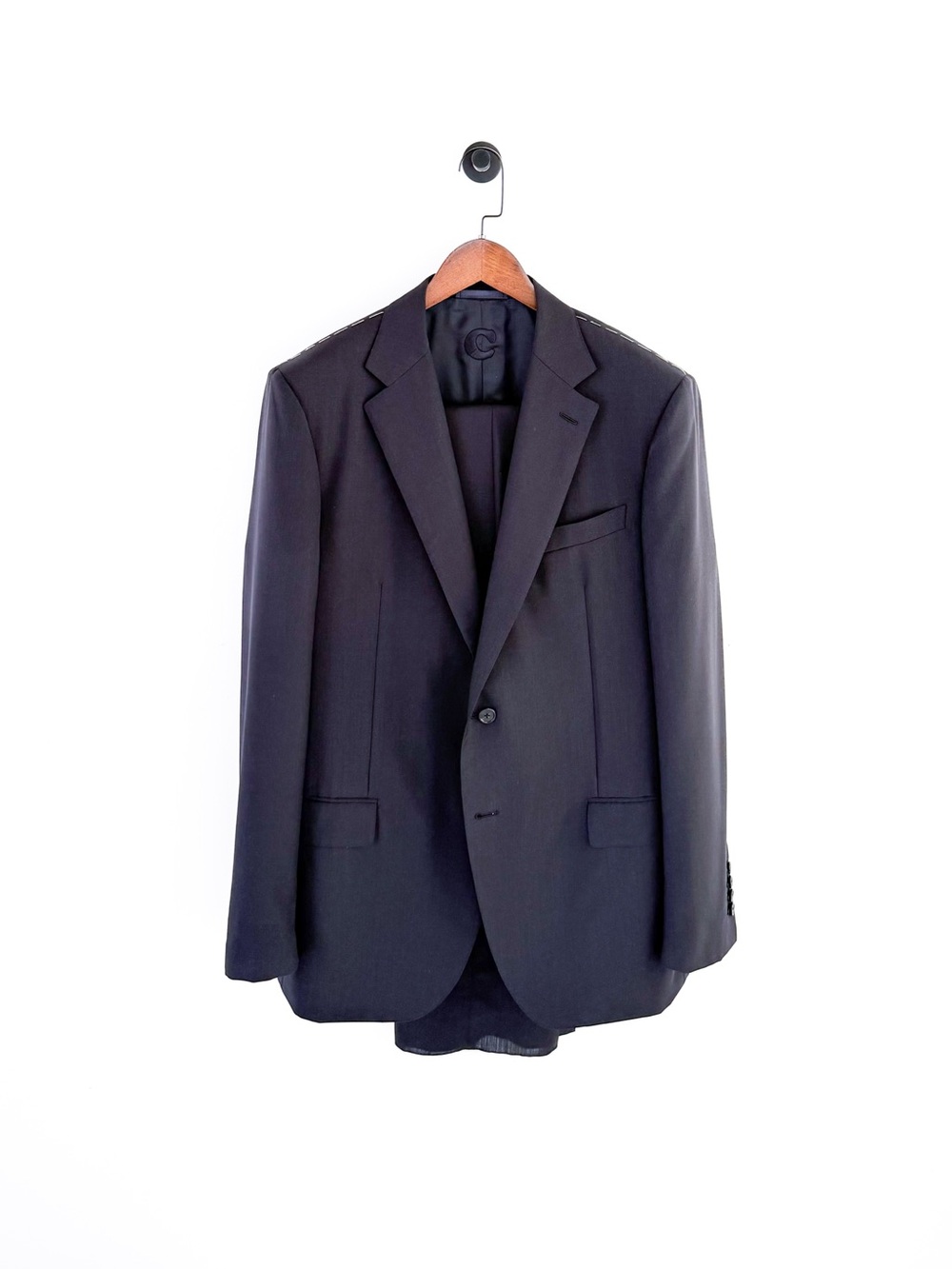 NWT New Caruso Men's Italian Wool Silk Suit Midnight Navy Blue Elisir 44R - Picture 3 of 15